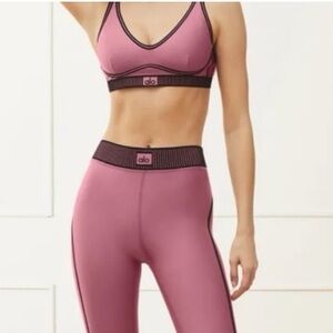 Pink alo workout set (bra & leggings)
